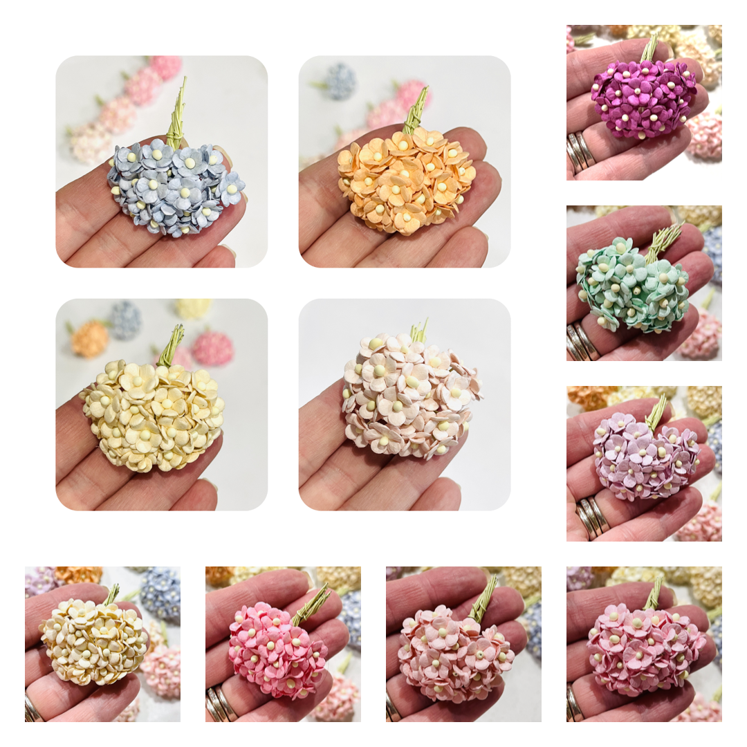 10mm Mulberry Paper Sweetheart & Cherry Blossoms
