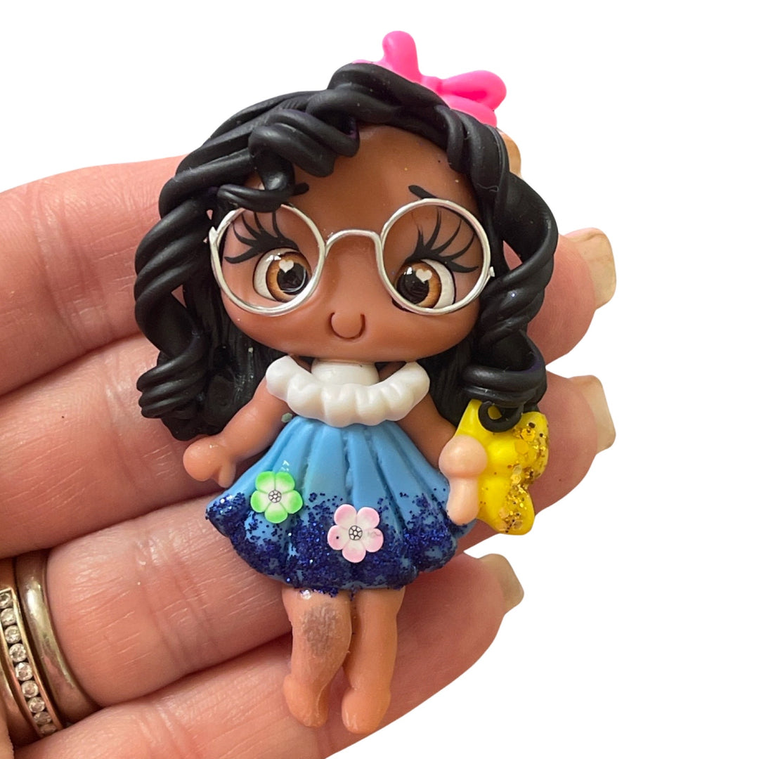 Enchanted Family Girl Clay Embellishment