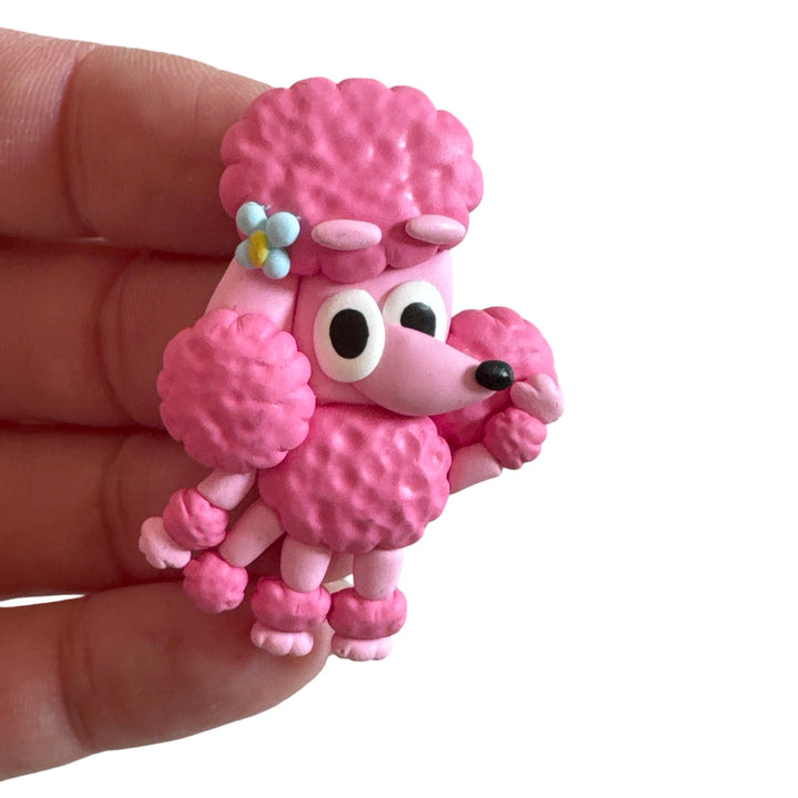 Heeler Pink Pup Bow Clay from Temptress Maker