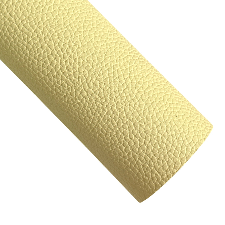 Pale Yellow Faux Leatherette