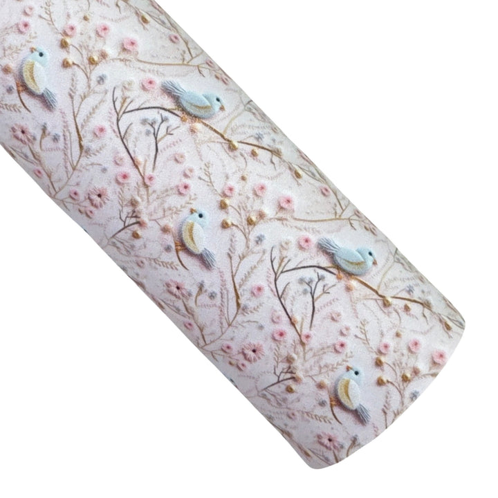 Songbird Floral Faux Leatherette - Custom Print