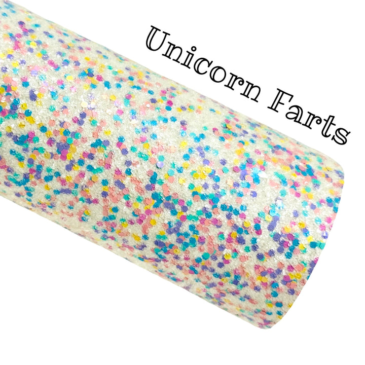 Unicorn Farts Rainbow Chunky Glitter Leather