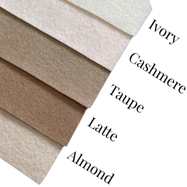 The Neutrals Merino 5 Sheet Wool Felt Bundle