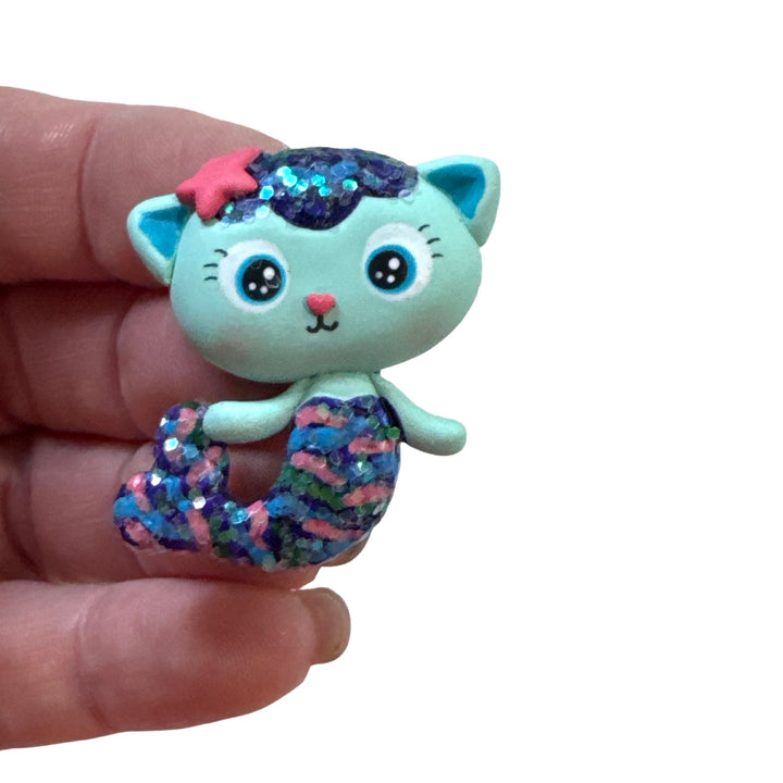 Mermaid Cat Bow Clay by Temptress Maker