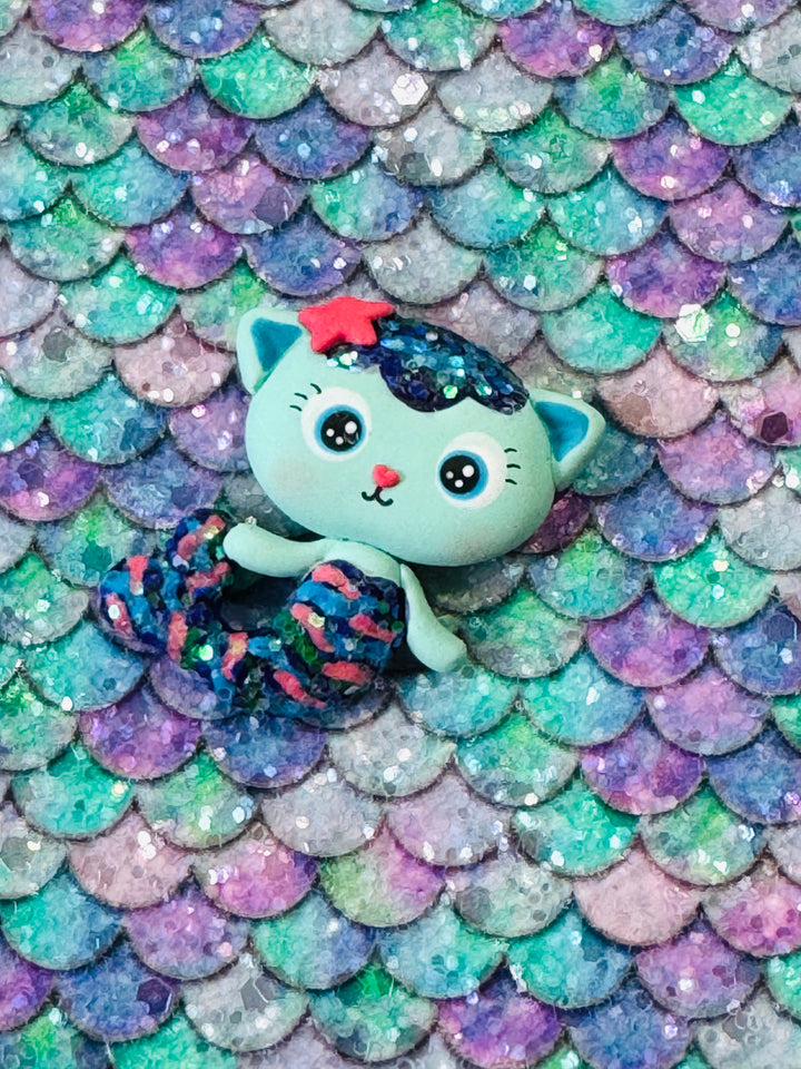 Mermaid Cat Bow Clay by Temptress Maker