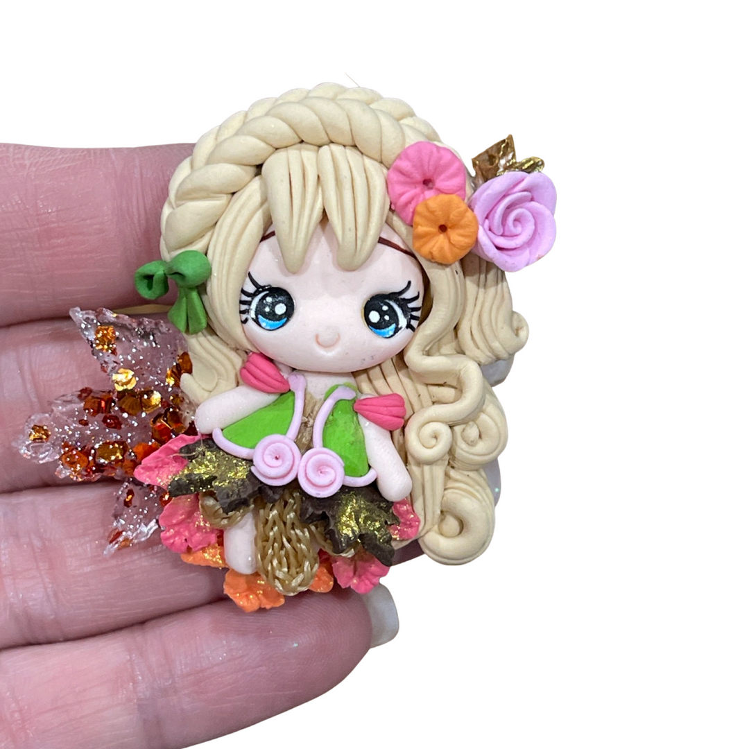 Blond Autumn Fairy Bow Clays ~ New Maker