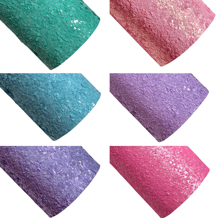 Glitter Flakes Hot Pink Chunky Glitter Leather