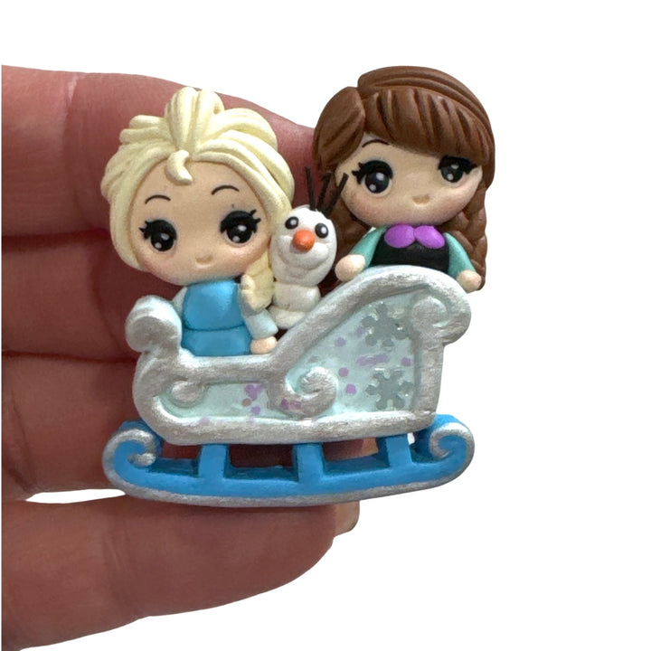 Christmas Frozen Sleigh Bow Clays