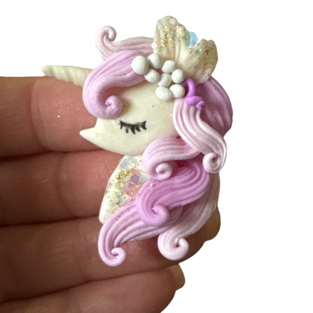 Purple Unicorn Butterfly Bow Clays