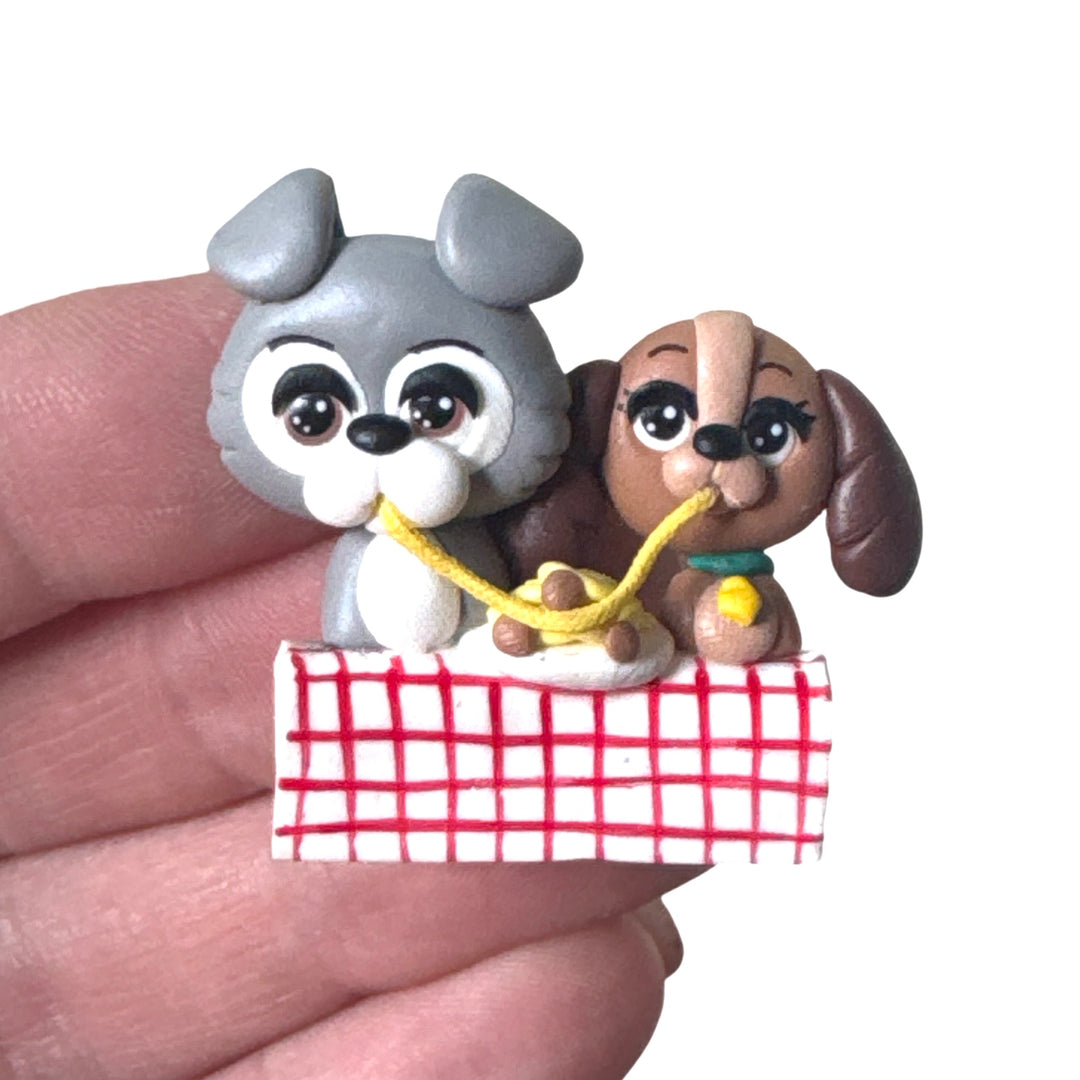 Custom Lady and the Tramp Bow Clay by Temptress Maker