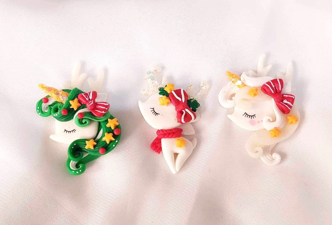 2023 Release Christmas Unicorns Bow Clays