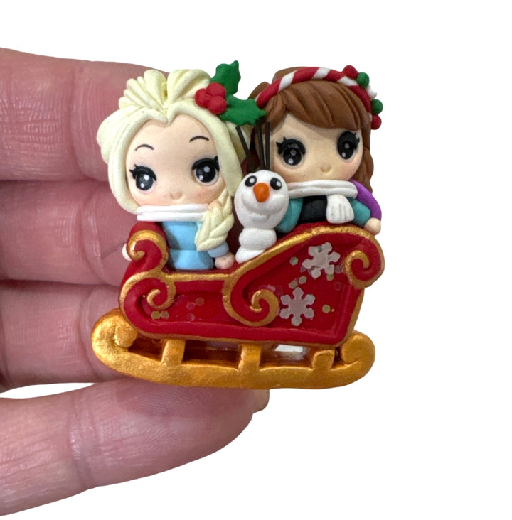 Christmas Frozen Sleigh Bow Clays