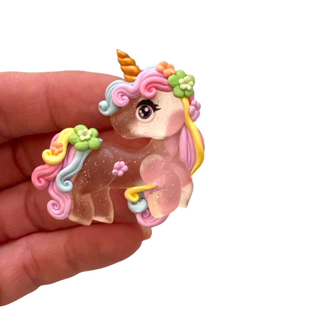 Floral Unicorn Bow Clay from Temptress Maker