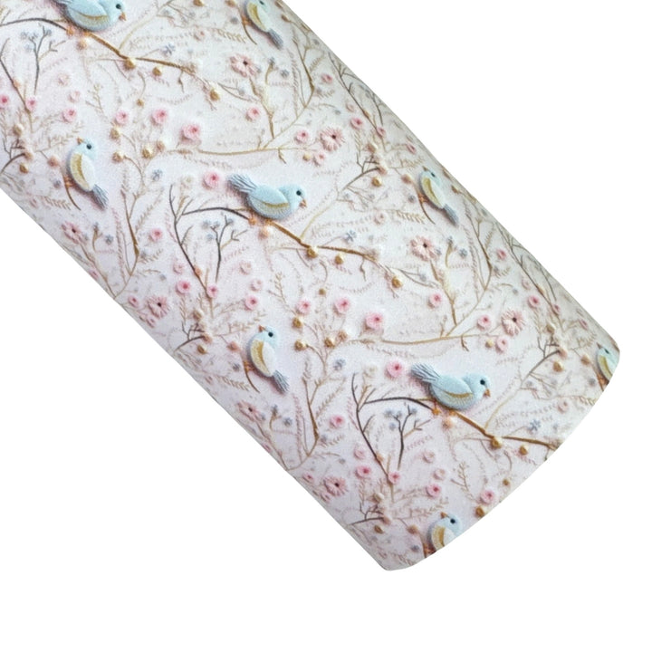 Songbird Floral Faux Leatherette - Custom Print