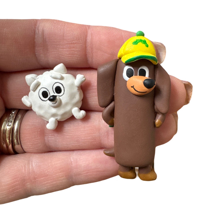 Heeler Buddies Pom Pom Snickers Pup Bow Clay from Temptress Maker