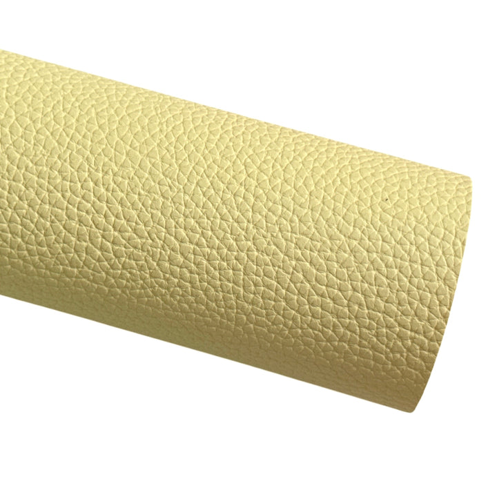 Pale Yellow Faux Leatherette