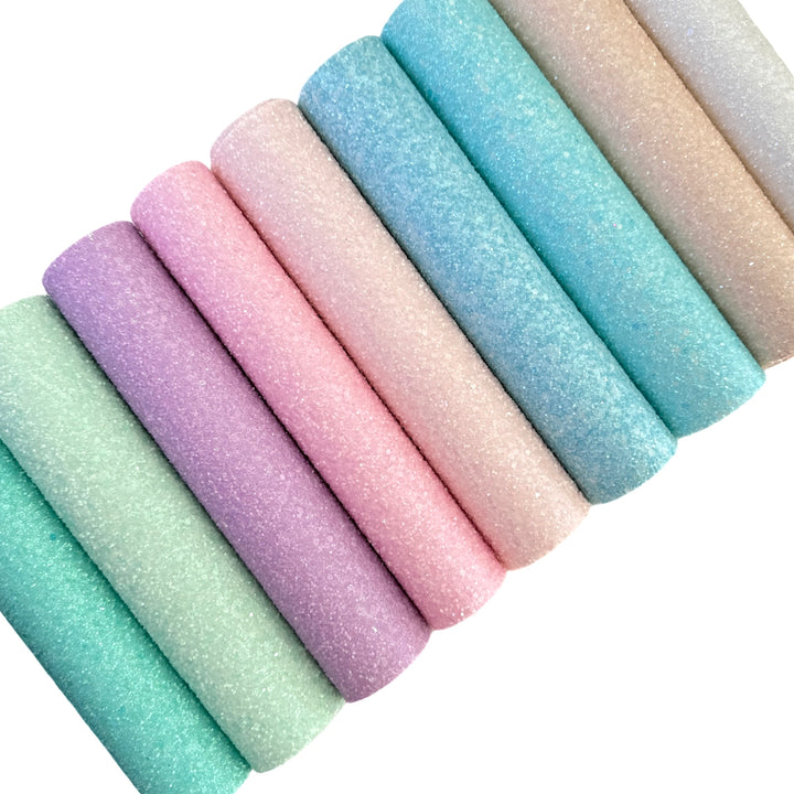 Frosty Crystal Chunky Glitter Leather in Pink - Pre Order Restock