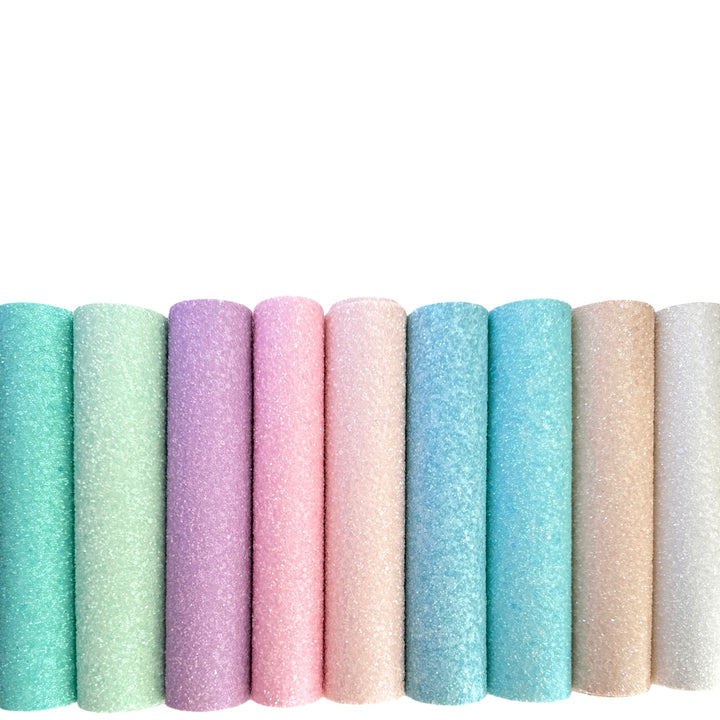 Light Purple Frosty Crystal Chunky Glitter Leather