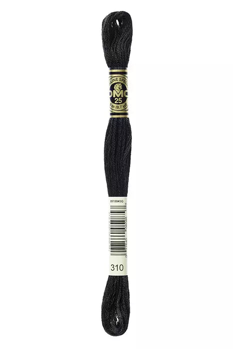 DMC Stranded Cotton Threads No. 310 Metallic Black