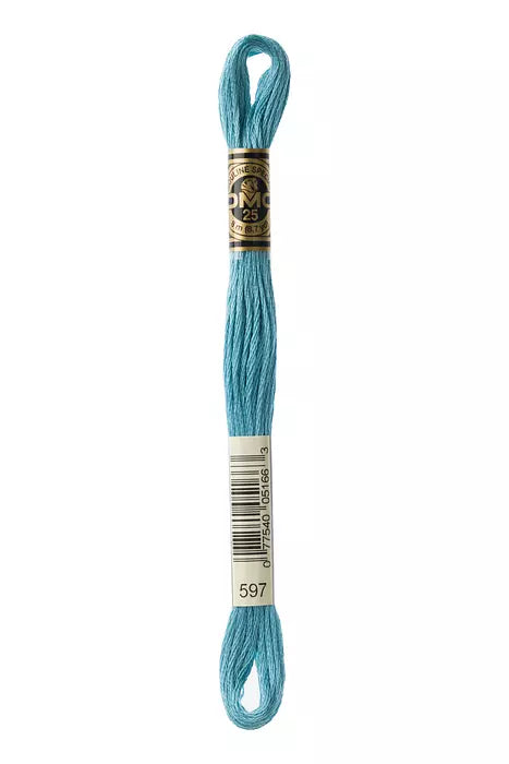DMC Stranded Cotton Threads No. 597 Pack Ice Blue