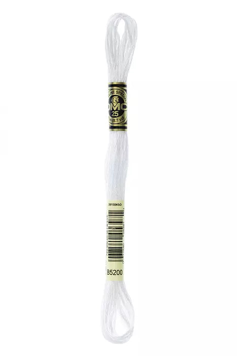 DMC Stranded Cotton Threads No. B5200 Pearlescent White Light