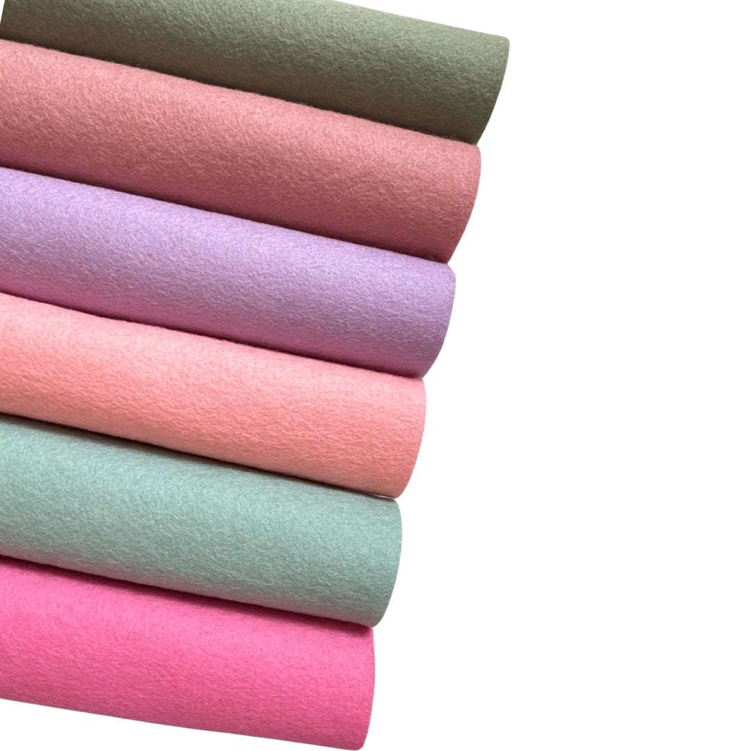 Pure Merino Wool Felt Bundle - 6 sheets