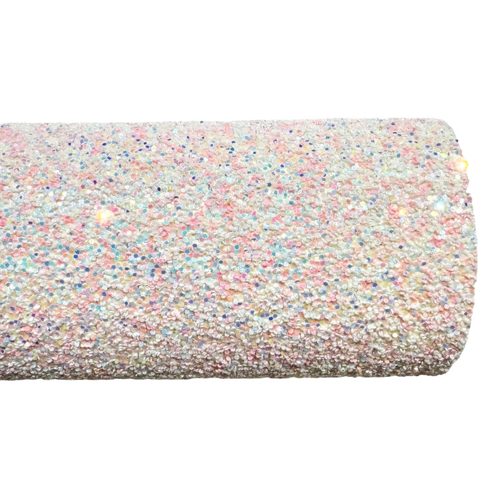 Vanilla Taffy Chunky Glitter Leather