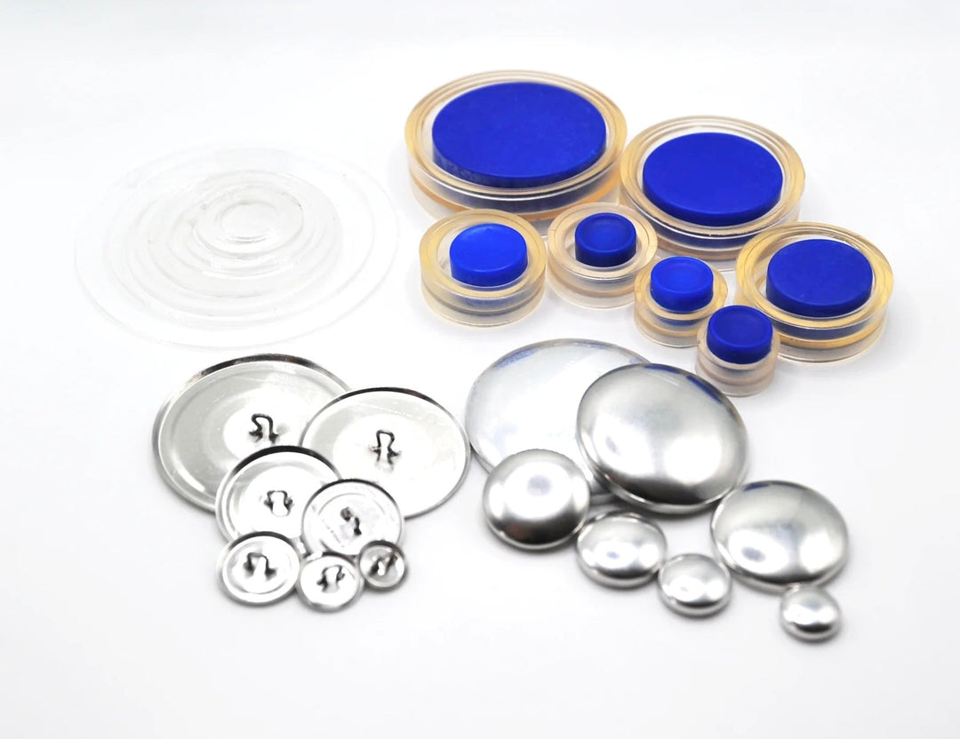 Pack de démarrage Jackobindi Self Cover Button 7 tailles avec kit complet d'outils/modèles