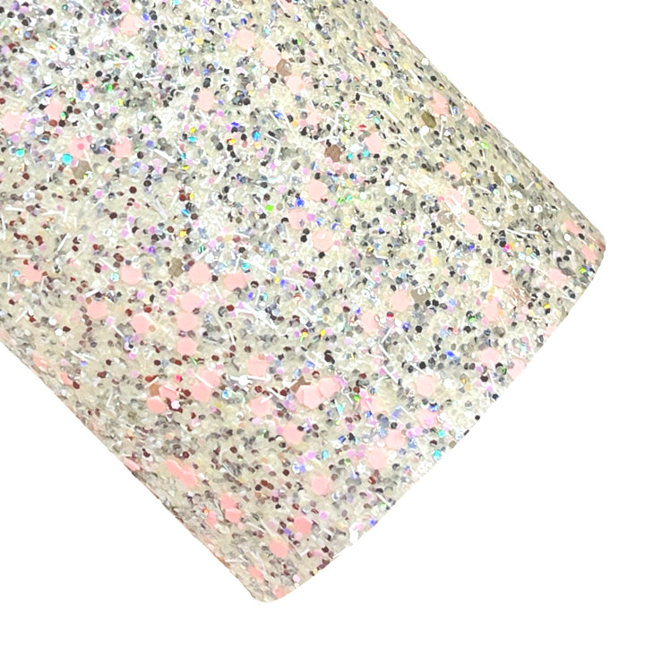Paillettes épaisses multicolores rose bébé