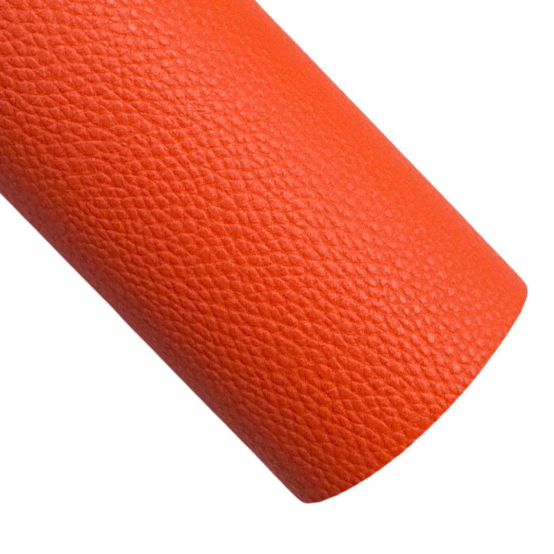 Feuille de similicuir texturé orange brûlé format A4 ou A5 épaisseur 1,0 mm similicuir imprimé Litchi