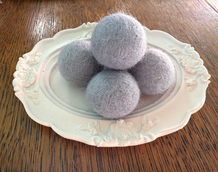 100% Wool Felt Balls 2cm 3/4” ~ Light Grey - Choose Quantity