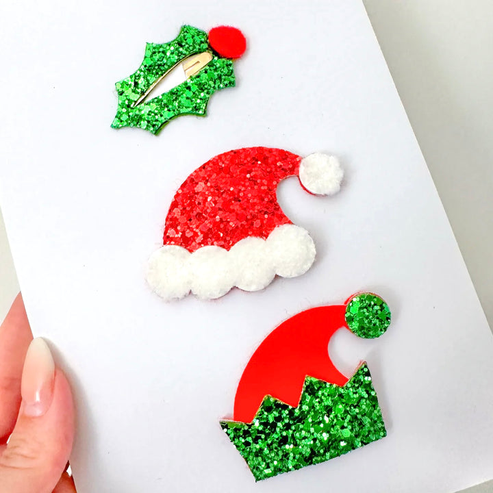 Santa & Elf Hat Snap Clip Die Glitter Glitter On The Wall Exclusive