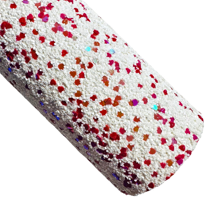 Hearts of Fire Confetti Chunky Glitter Leather