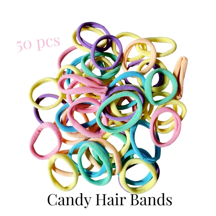 Candy Elastic Hair Bands 50pcs
