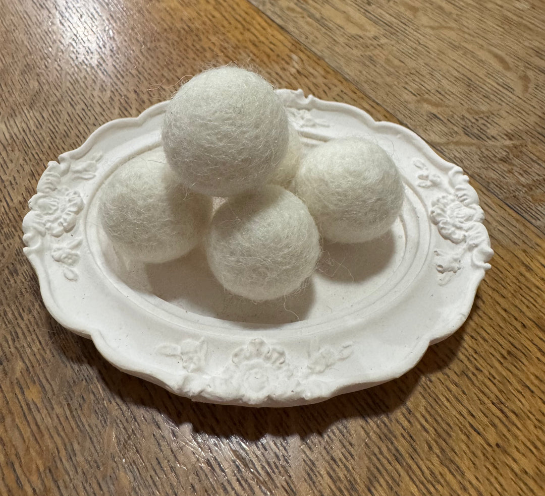 100% Wool Felt Balls 2cm 3/4” ~ Ivory Ecru
