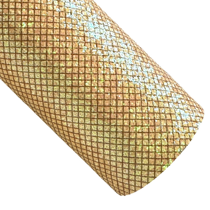 Similicuir gaufré à paillettes épaisses