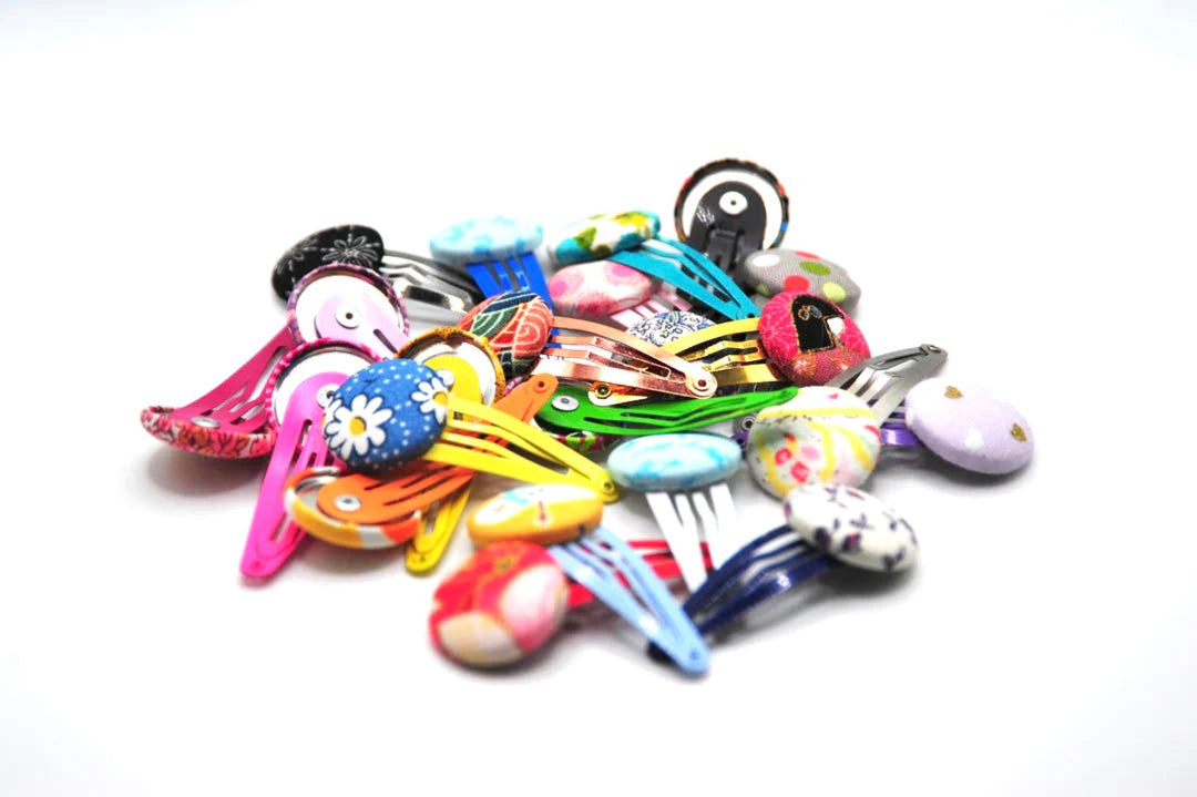 23mm Attached Button + Coloured Snap Clip - Mixed or Pick Your Colours - Jackobindi ~ AUSTRALIAN MADE