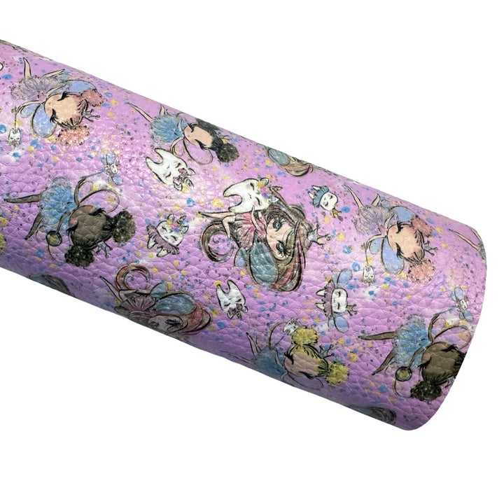 Feuille de tissu en faux similicuir Fées des dents