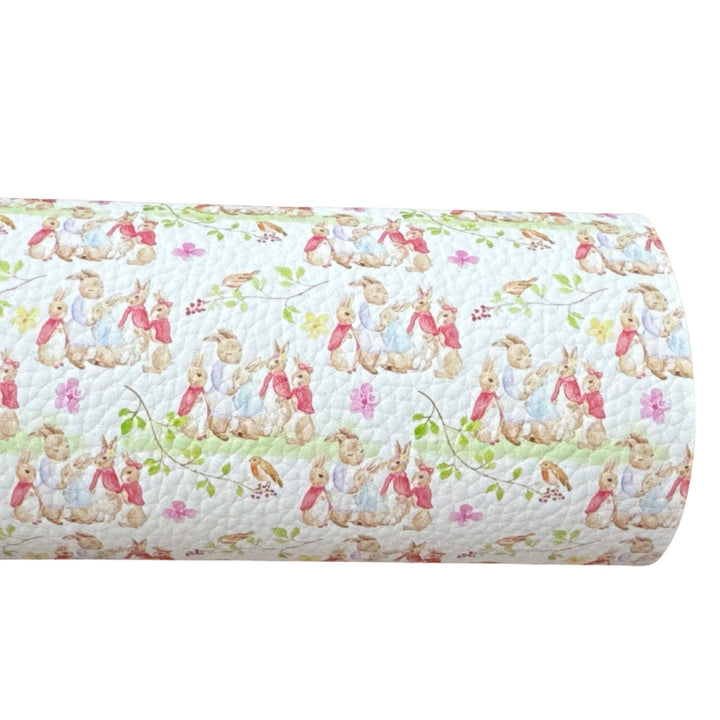 Cumbria Bunny Family Artisan Conçu Litchi Faux Similicuir