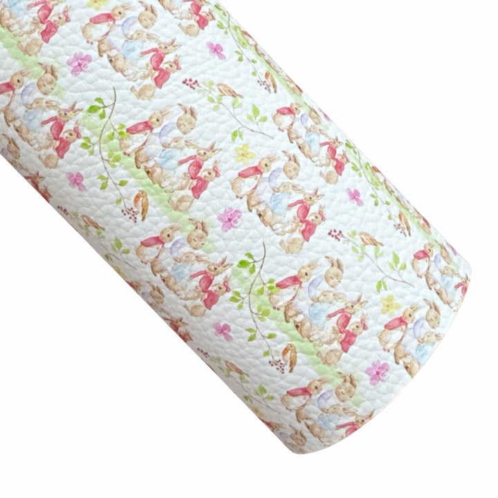 Cumbria Bunny Family Artisan Conçu Litchi Faux Similicuir