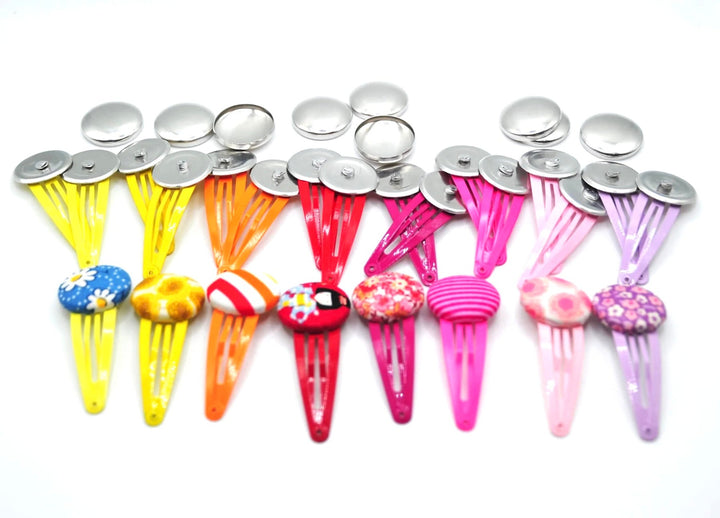 23mm Attached Button + Coloured Snap Clip - Mixed or Pick Your Colours - Jackobindi ~ AUSTRALIAN MADE