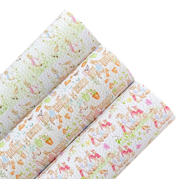 Cumbria Bunny Family Artisan Conçu Litchi Faux Similicuir