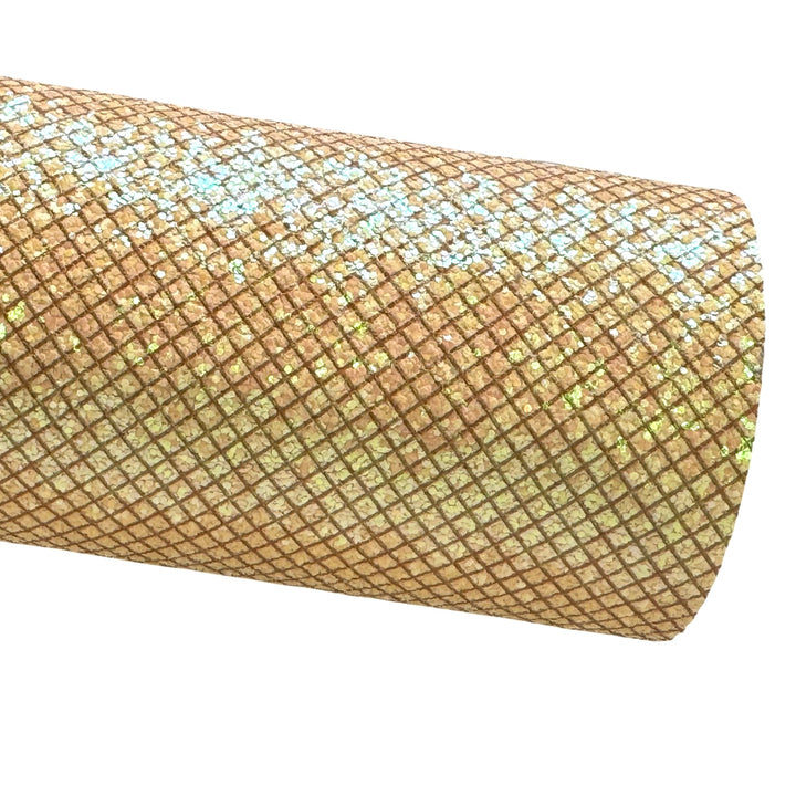 Similicuir gaufré à paillettes épaisses