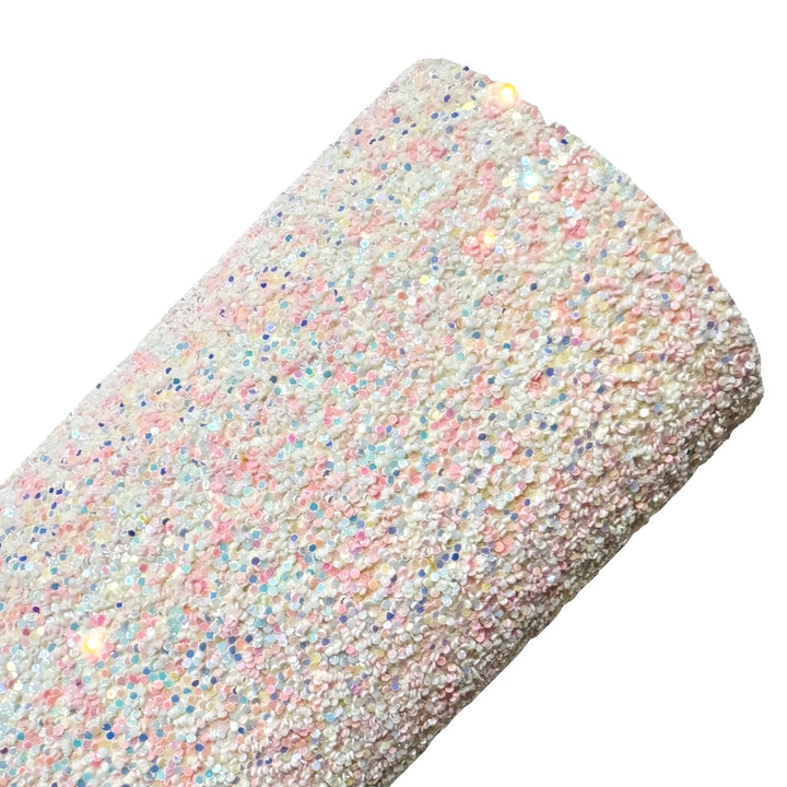 Vanilla Taffy Chunky Glitter Leather
