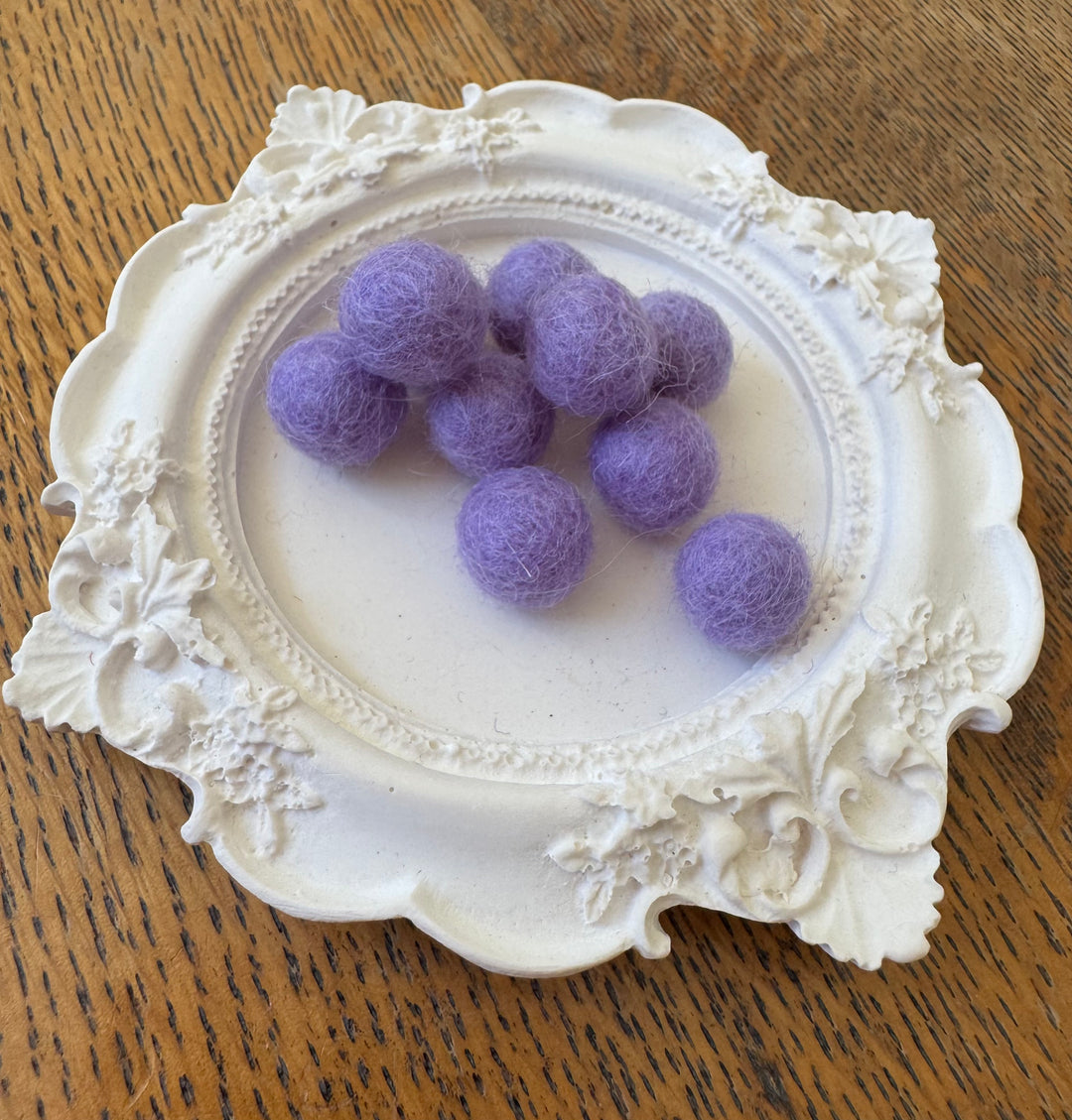 100% Wool Felt Balls 1cm 3/8” ~ Heather