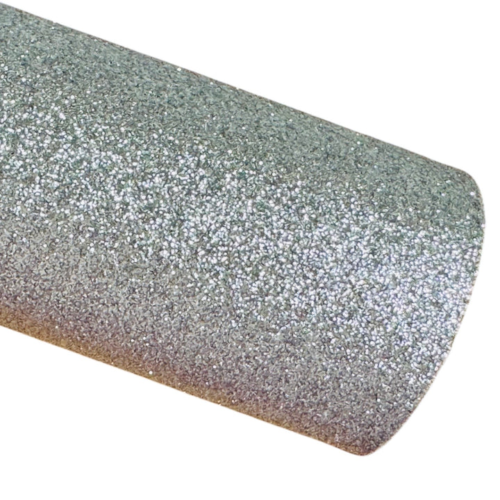 Silver Fine Glitter Leatherette