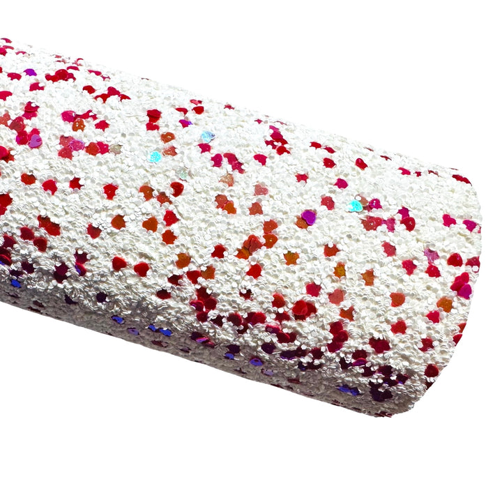 Hearts of Fire Confetti Chunky Glitter Leather