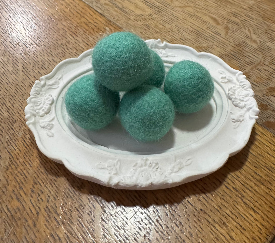 100% Wool Felt Balls 2cm 3/4” ~ Aquamarine