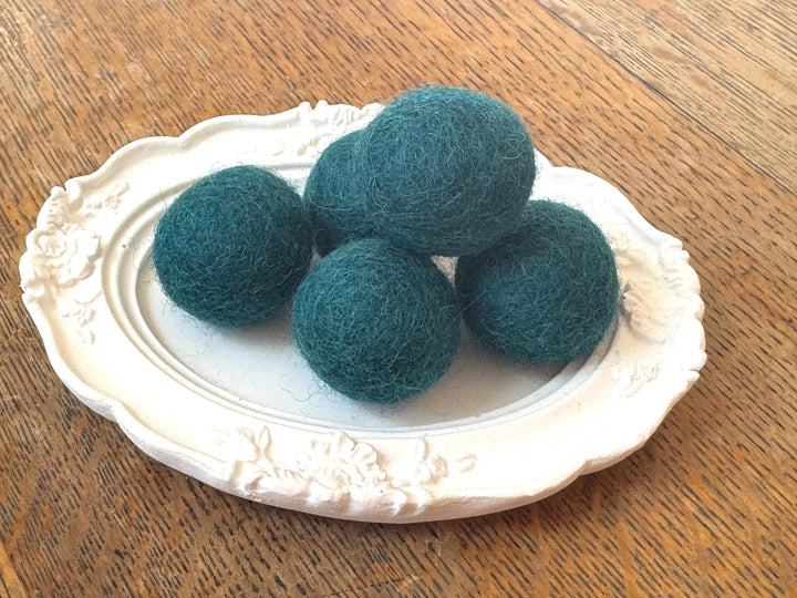 100% Wool Felt Balls 2cm 3/4” ~ Tsunami Petrol Green