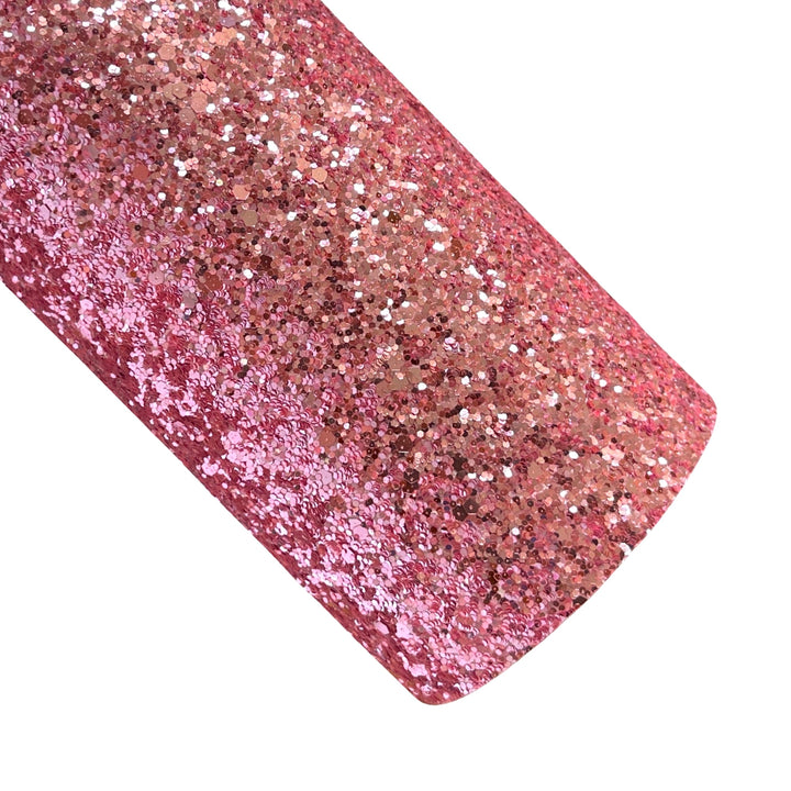 Soft Pink Chunky Glitter Fabric